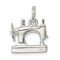Sterling Silver Sewing Machine Charm Pendant Jewelry 14mm x 17mm